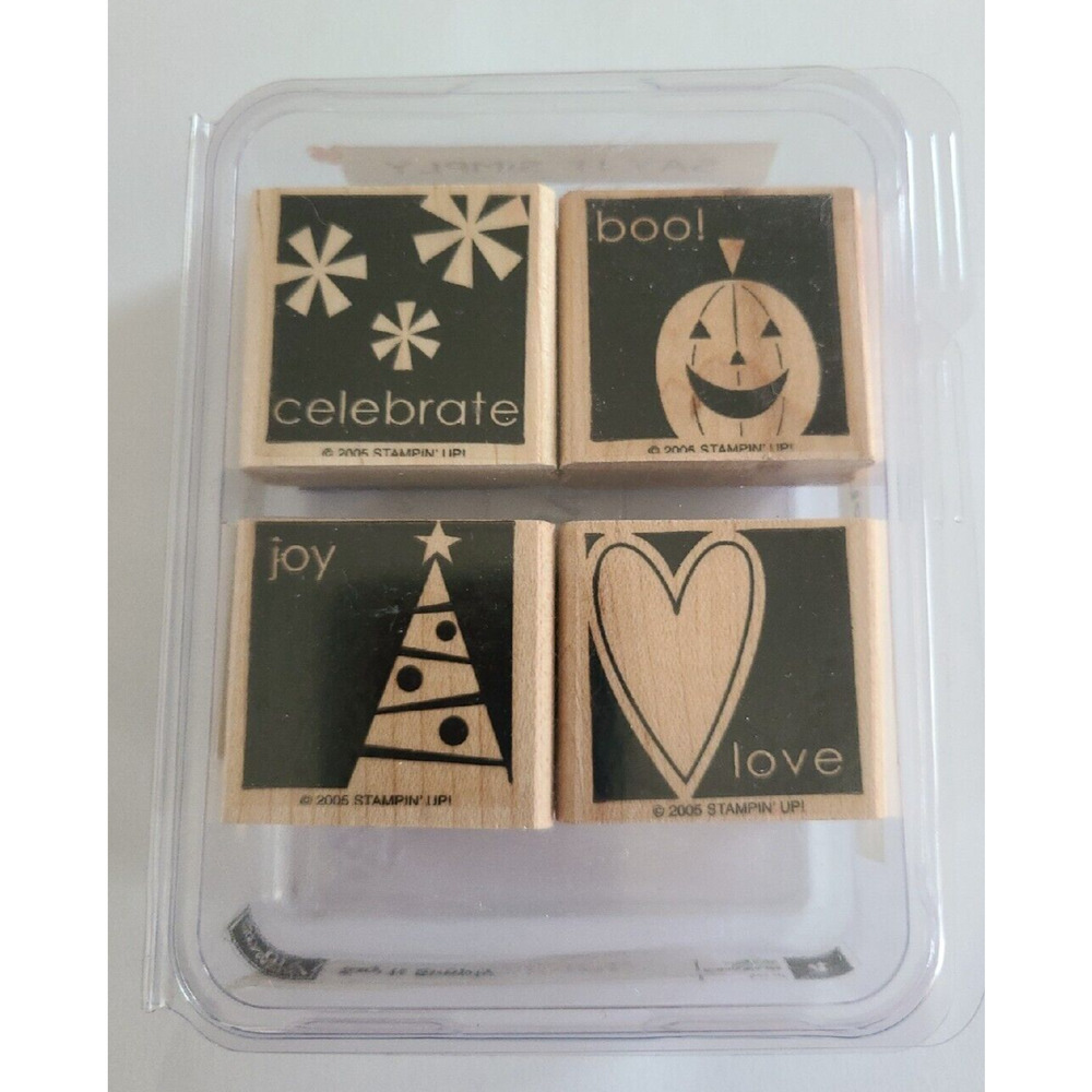 Stampin’ Up Wood Mounted Rubber Stamps Say It Simply 2005